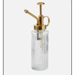 IKEA Plant Mister Spray Bottle 8" Spritzer - Ikea Gradvis Clear Glass / Gold Hardware