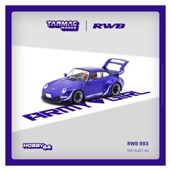 Tarmac Works 1:64 RWB 993 Army Girl Porsche Purple