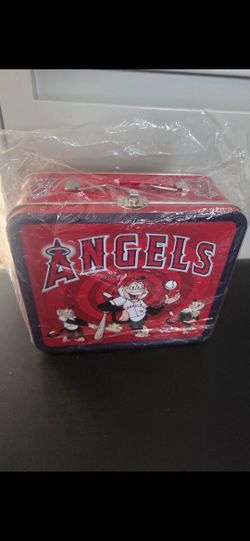 "Rally Time" Los Angeles Angels baseball tin lunch box.