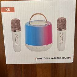 Brand New Bluetooth Karaoke Machine w/ 2 Wireless Microphones – Fun for Parties
