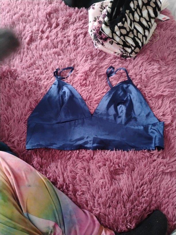 Blue Cropped Tank Top
