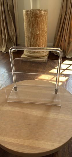 Vintage acrylic magazine rack 12x12