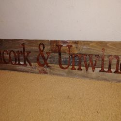 UNCORK & UNWIND Wall Reclaimed Wood Picture! New! 36" x 8" 