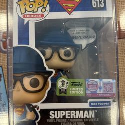 Funko Pop! Superman (w/ Speech Bubble) #613 w/ Protector LE 5000 ECCC DC