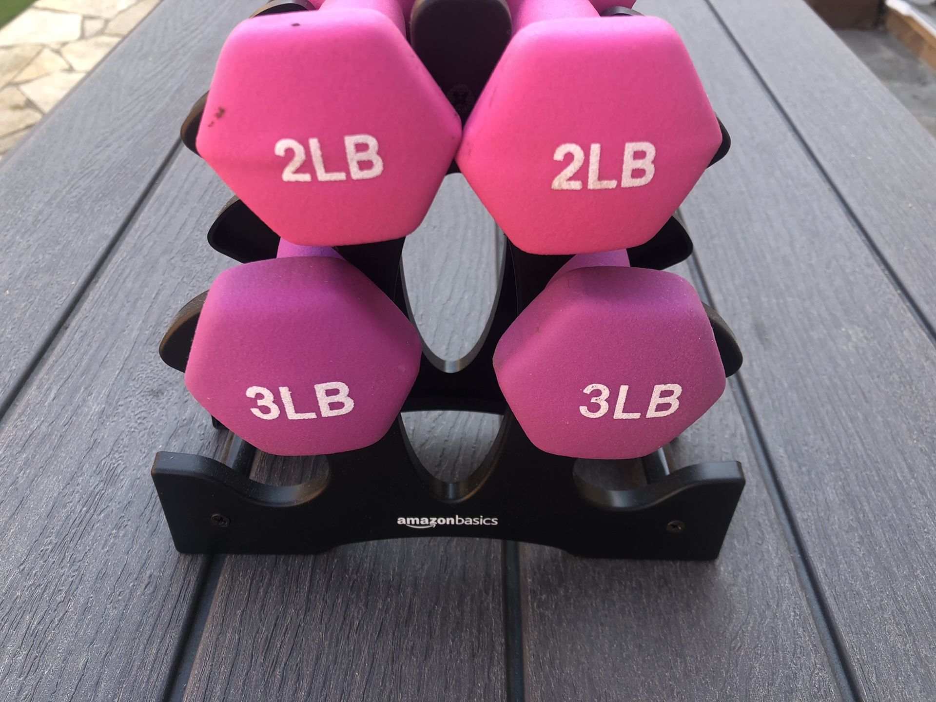 Amazon basics dumbbell set 2 lb and 3 lb