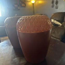 Orange Vases (2 Pieces)