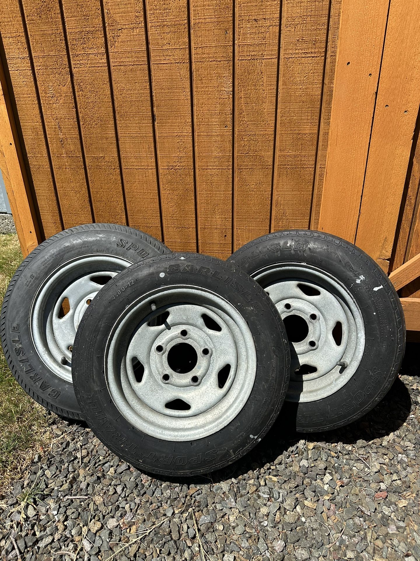 4:80-12 Boat Trailer Galvanized Wheels & Tires