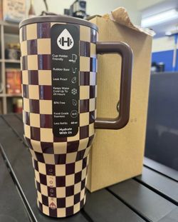 Hydrojug brown checkered 40oz