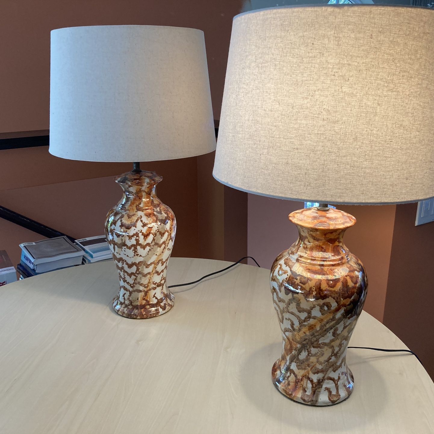 Vintage w/ New Shades - Pair Of Table Lamps