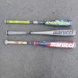 3 Baseball Bats Size 28in