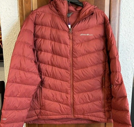 Eddie Baurer Womens Large Microlight Rust Color Jackets Great Condition!!