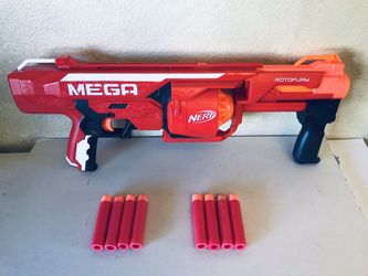 Nerf N-Strike Rotofury Mega Series Gun Blaster Works Darts