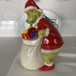 NEW CHRISTMAS DR SEUSS GRINCH COOKIE JAR
