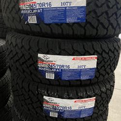 245/70/16 A/T New Tires Set Of 4 Atlander Installed And Balanced Set De 4 Llantas Nuevas Instaladas Y Balanceadas