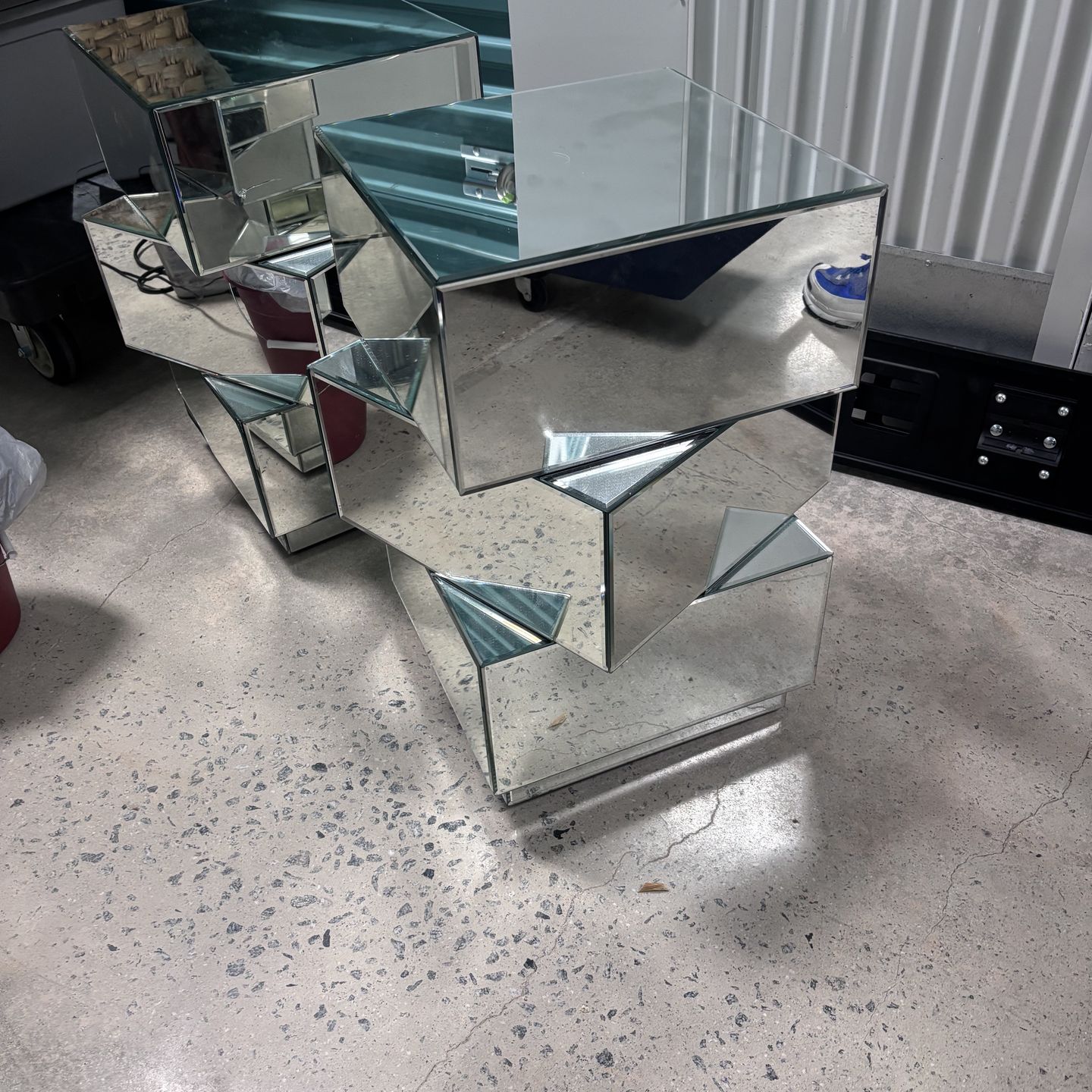Mirror side tables