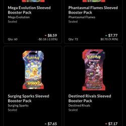 Pokemon Sleeved Booster Packs 