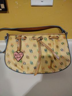 Vtg Dooney and Burke 42k Rainbow 🌈 Monogram Logo Bag