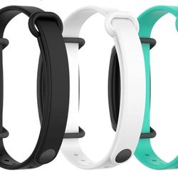 
AGGDSH(3 Pack Silicone Band for Bond Touch Bracelet ，band bands，compatible bond touch replacement bands (black+White+Teal)