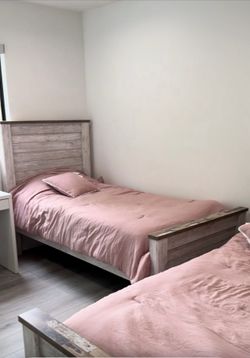 2 beds with mattress