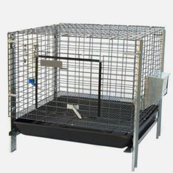 Stackable Rabbit Cage With Feeder Water Bottle Guinea Pig Ferret Bunny Cage