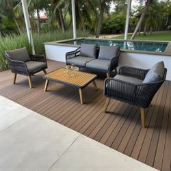 new rope patio furniture set, we finance & Deliver, $54 down, price $499