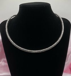 Sterling Silver Wheat Chain 16” Collar