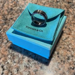 Tiffany Silver Atlas Roman Numeral Ring  