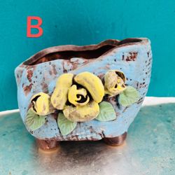 Beautiful Hand pinched flowerpot succulent ceramic flowerpots