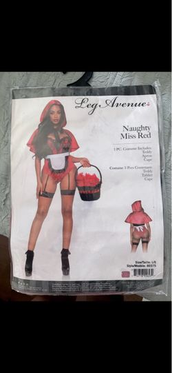Leg Avenue Naughty Miss Red Costume L/G