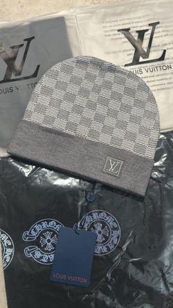Louis Vuitton Grey Damier Knit Beanie