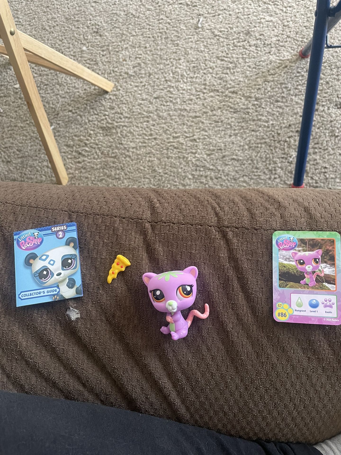 NEW LITTLEST PET SHOP mini figure series 2 PURPLE POSSUM G7 #86