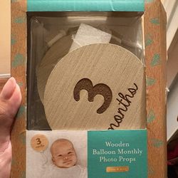 wooden monthly photo prop 