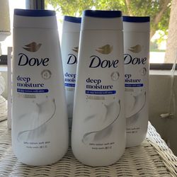 Dove Deep Moisture body wash, 20 FL OZ. This body wash is for all day lotion-soft skin and has 24hr renewing micromoisture. New