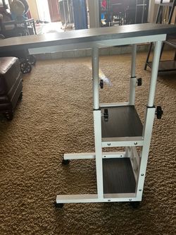 Adjustable Rolling Laptop Stand Desk Cart