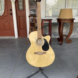 Fender Acoustic-Electric Guitar With Stand