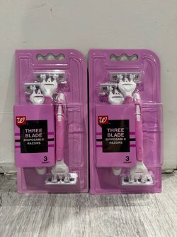 Walgreens Three Blade Disposable Razors 3-Count (x2)