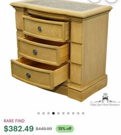 Night table with marble top
