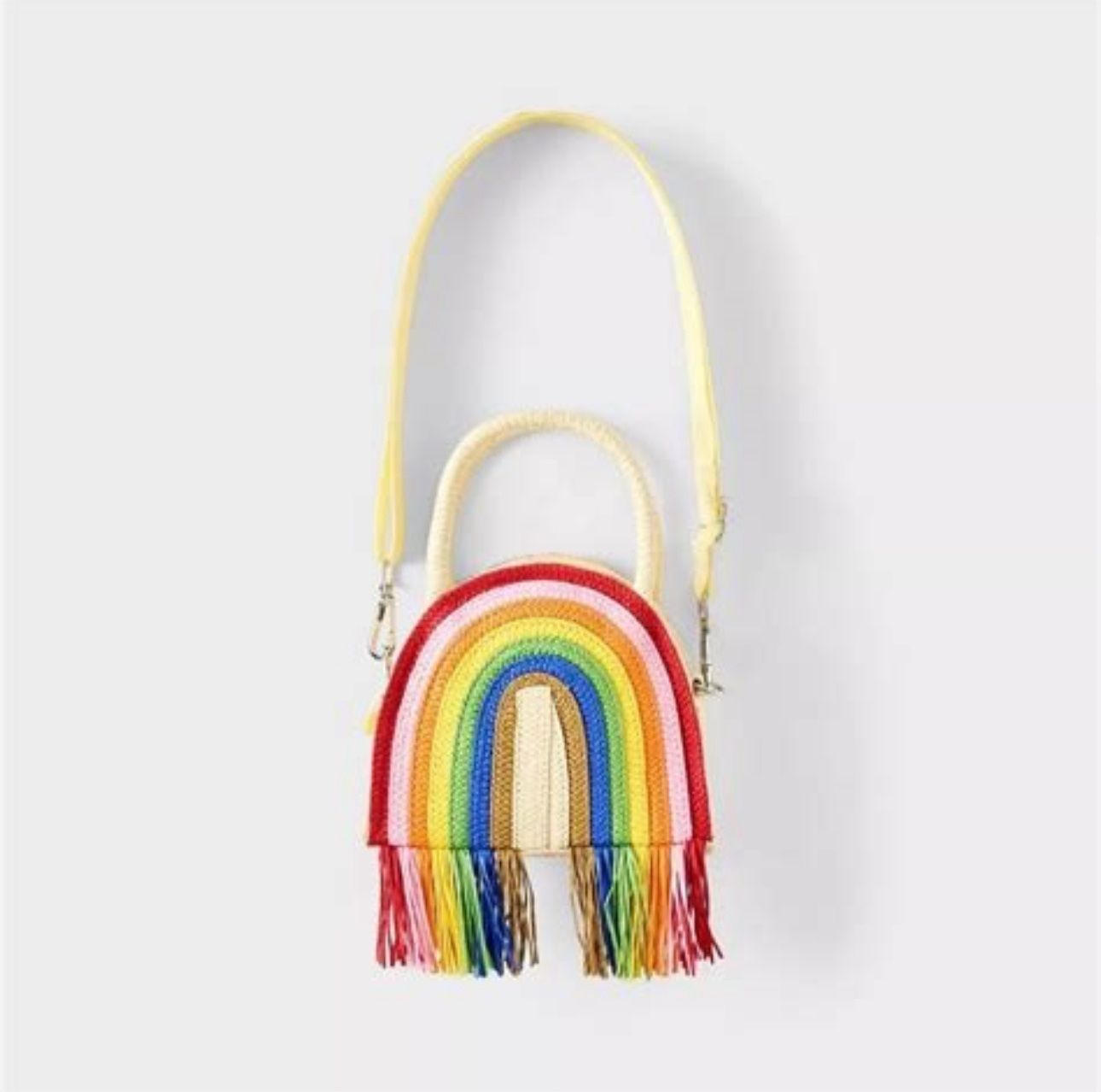 Target, Pride Adult Mini Fringe Crossbody Purse, Rainbow Striped, New Item, Bought But Never Used, Fringe Got Messy But Gives It More Style 🤩