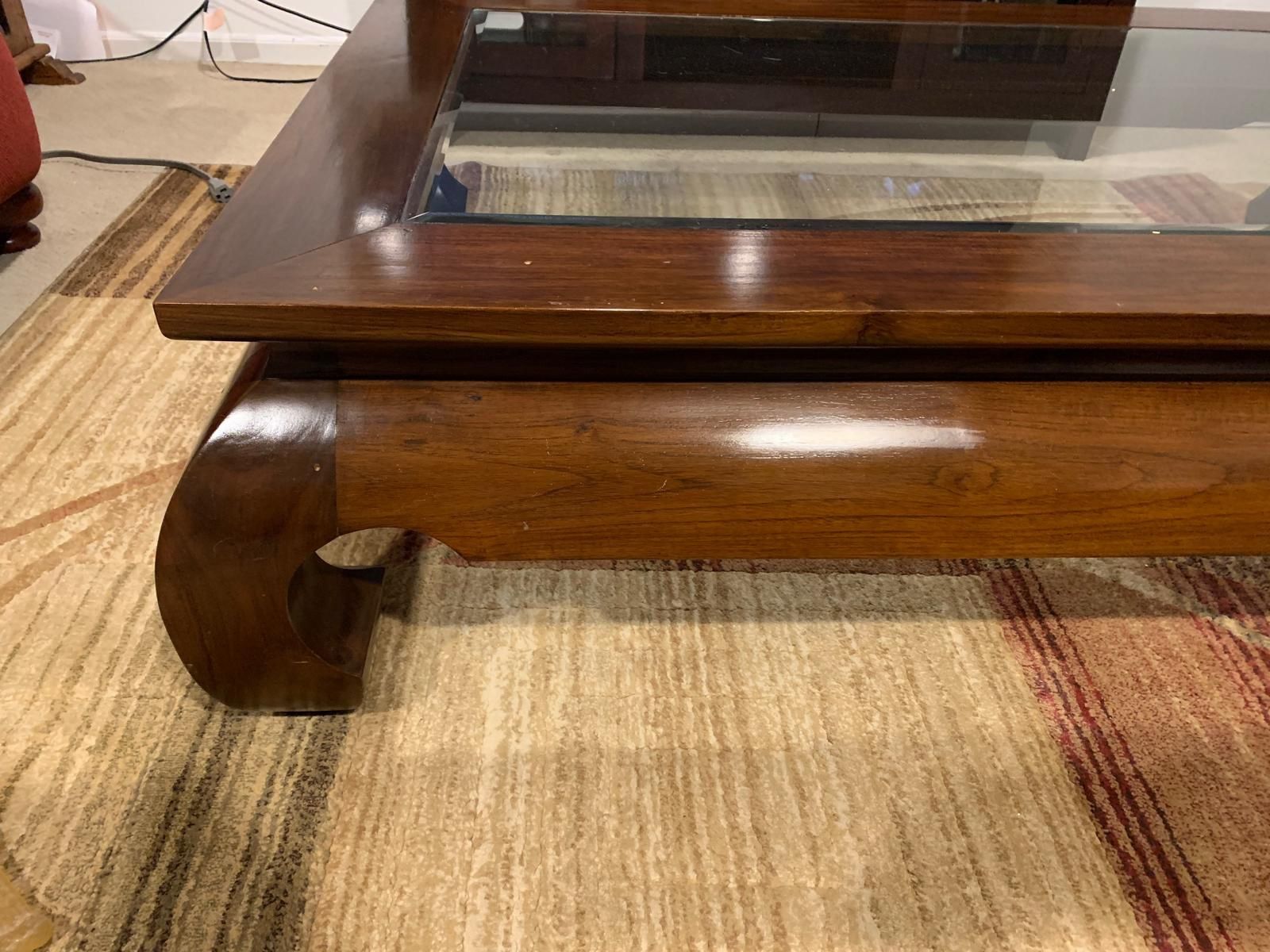 Rectangular Glass top coffee table