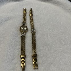 Vintage Women's Armitron Now Quartz Watch & Bracelet Set Rhinestones $30 for set