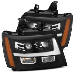 2007 2008 2009 2010 2011 2012 2013 2014 Chevrolet Tahoe/Suburban/07-13 Avalanche LUXX-Series LED Projector Headlights Black