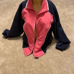 Three Heart Long Sleeve Windbreaker Lightweight Jacket  Activewear Top Women's Size S small Pockets 