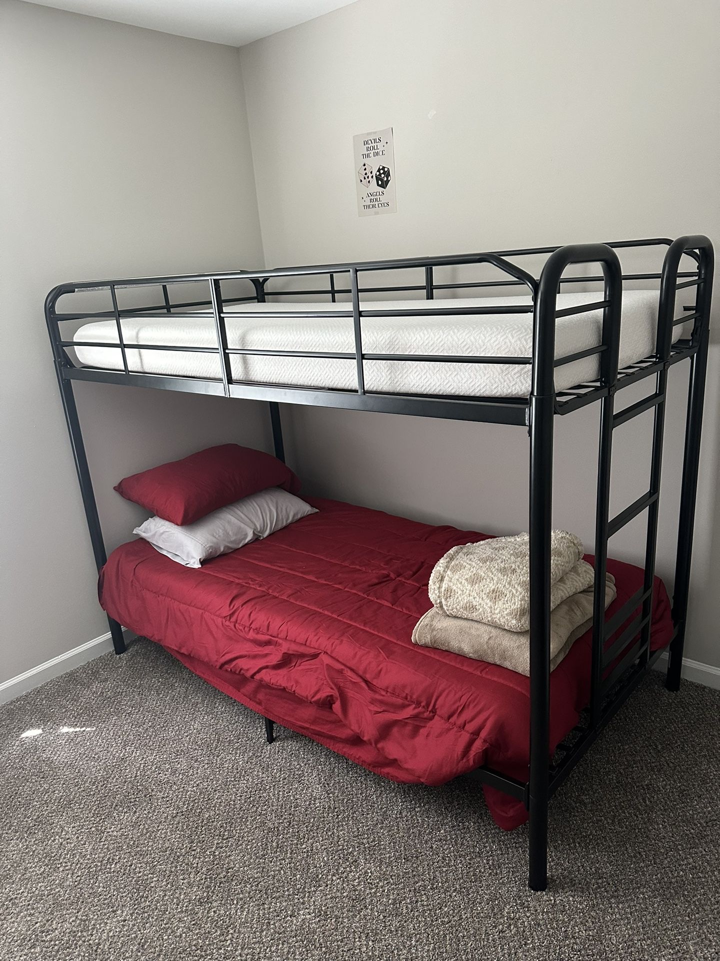 Bunk Bed With Mattresses-Twin Over Twin 