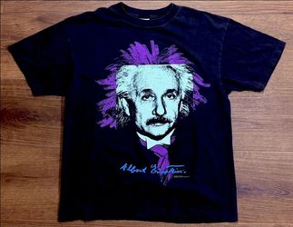 Vintage Albert Einstein E=mc2 Scientist Pop Art T Shirt XL Hanes USA #15A
