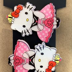HELLO KITTY HAIR CLIPS   