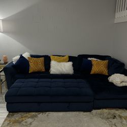 Blue Couch(only White Pillows Included)