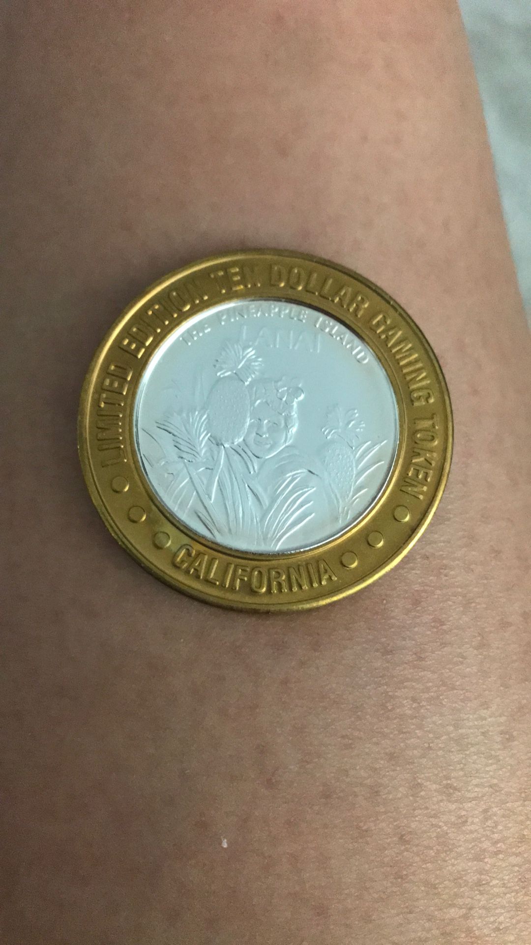 Ten Dollar Gaming Token .999 Fine Silver
