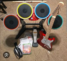 Rockband 4 Drums, Guitar and Mic Xbox One