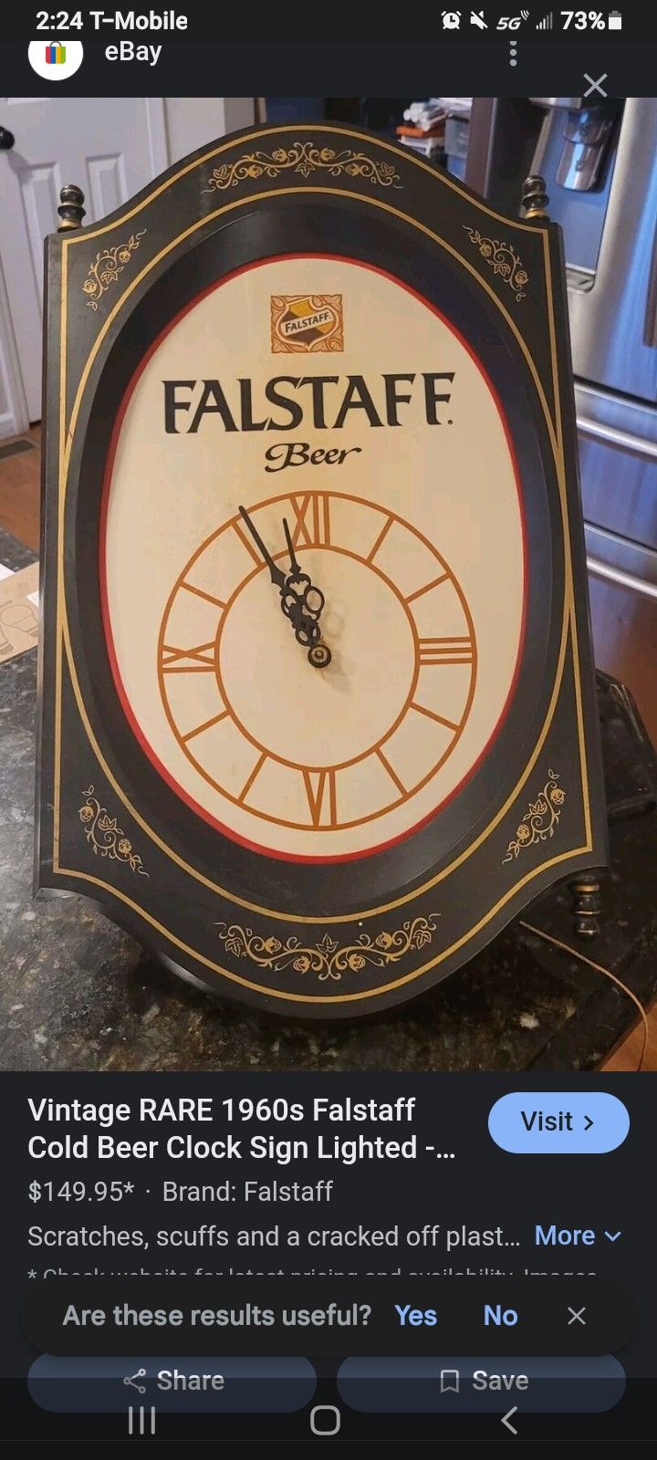 Antique Falstaff Beer clock (OBO)
