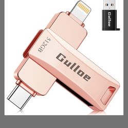 Gulloe 512GB Flash Drive Intended For IPhone, Plug And Play, No Application Required, Memory Stick Storage For Photos And Videos Backup, Compatible Wi